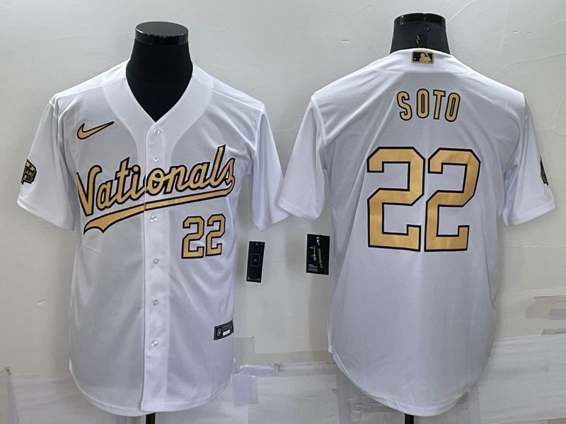 Men Washington Nationals #22 Soto White 2022 All Star Nike MLB Jerseys